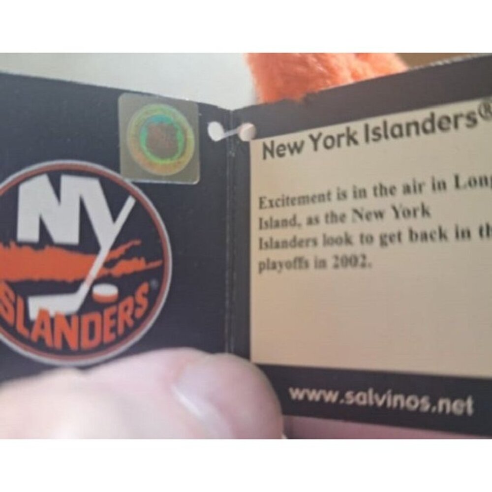 Licensed New York Islanders Bear Bean Beanie Plush Doll Hockey Team NWT Boomers - Picture 3 of 3
